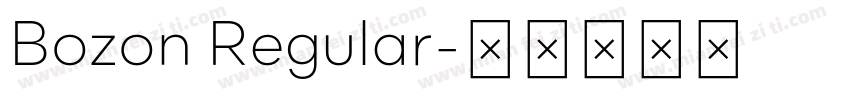 Bozon Regular字体转换
